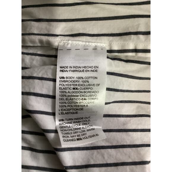 Chico’s off-shoulder slim blue stripe blouse - Picture 4 of 4